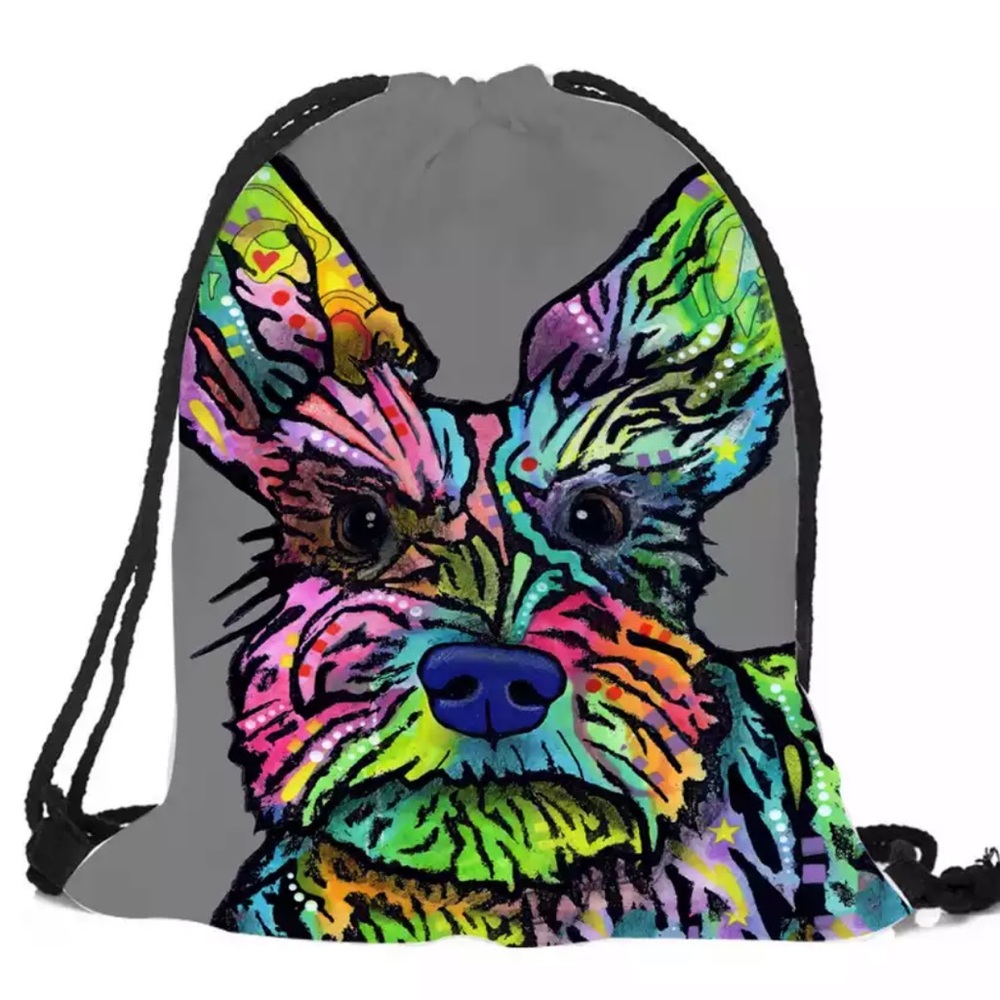 Schnauzer Drawstring Bag